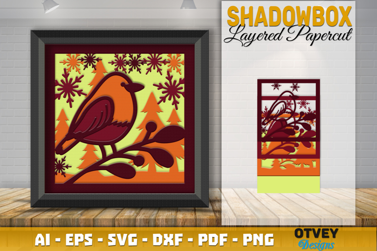 Winter Wonderland 3D Shadowbox Layered Papercut