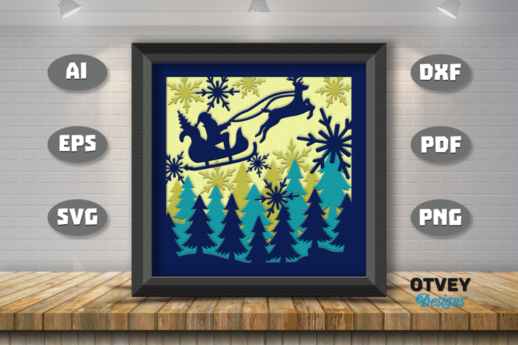 Winter Wonderland 3D Shadowbox Layered Papercut