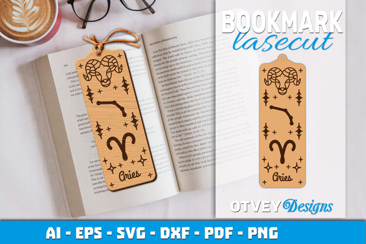 Zodiac Bookmark Lasercut | Bookmark Design Lasercut example image 1
