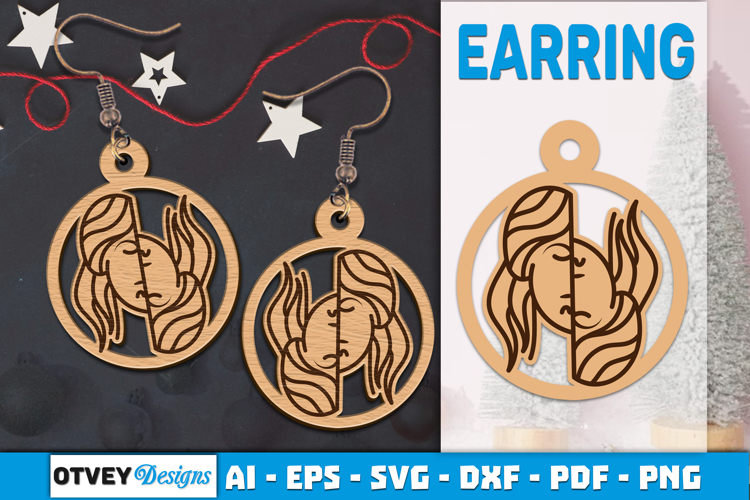 Zodiac Earring Lasercut | Earring Design Lasercut