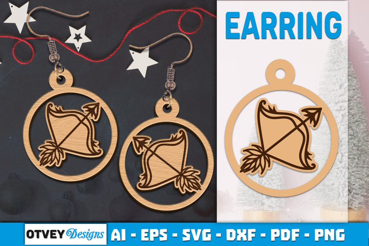 Zodiac Earring Lasercut | Earring Design Lasercut