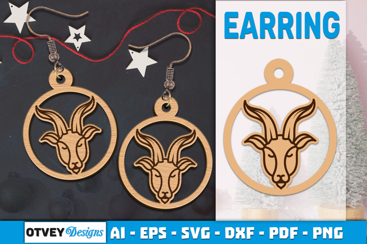 Zodiac Earring Lasercut | Earring Design Lasercut