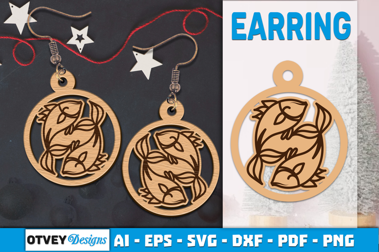 Zodiac Earring Lasercut | Earring Design Lasercut