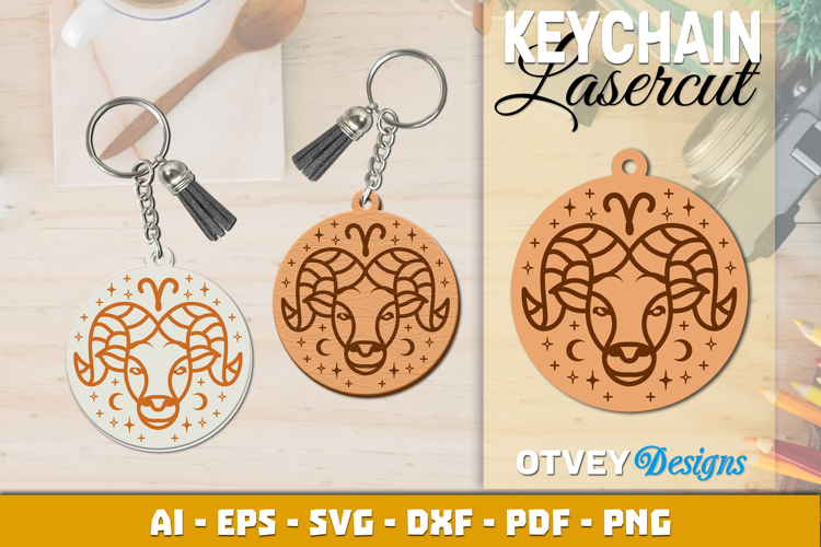 Zodiac Keychain Lasercut | Keychain Design Lasercut
