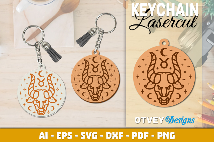 Zodiac Keychain Lasercut | Keychain Design Lasercut