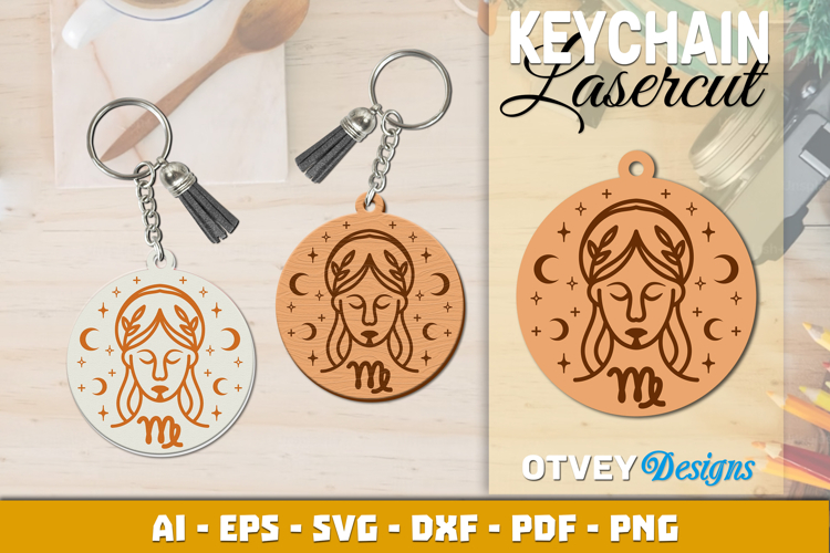 Zodiac Keychain Lasercut | Keychain Design Lasercut