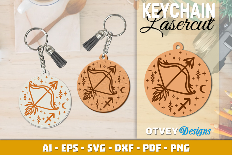 Zodiac Keychain Lasercut | Keychain Design Lasercut