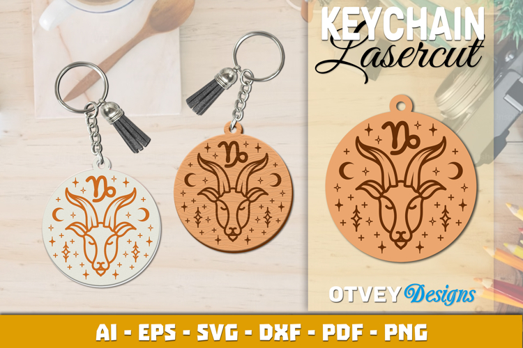 Zodiac Keychain Lasercut | Keychain Design Lasercut