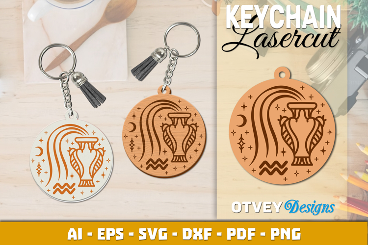 Zodiac Keychain Lasercut | Keychain Design Lasercut
