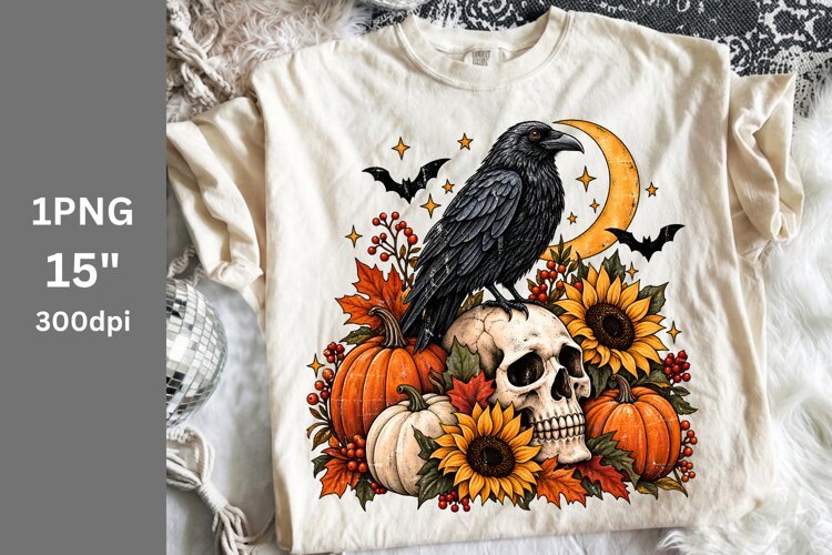 Halloween PNG, Skull PNG, Fall PNG example image 1