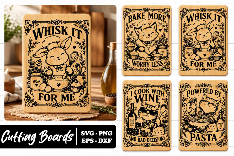 Whisk It Baking Cat Kitchen SVG PNG example image 1