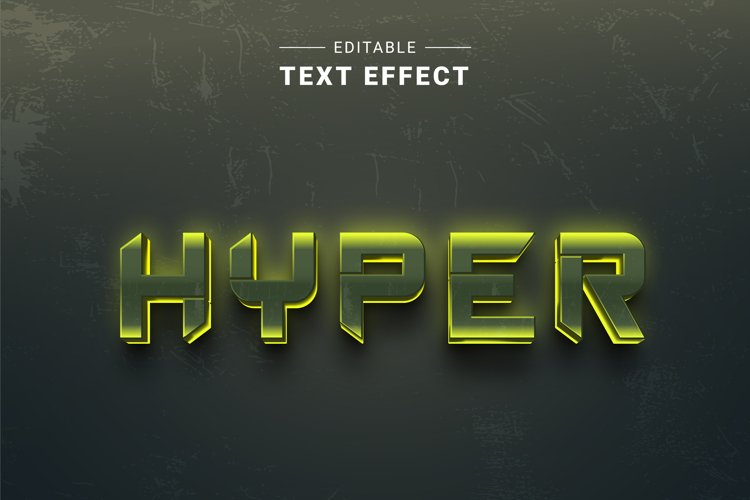 Editable Text Effect for Illustrator. Vector Graphic styles example image 1