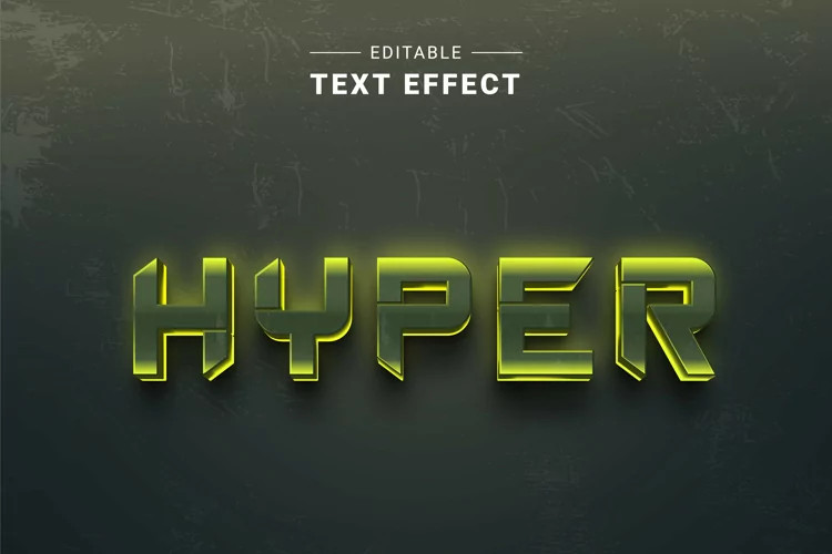 Editable Text Effect for Illustrator. Vector Graphic styles
