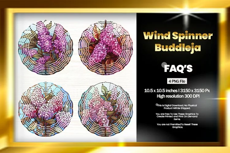 Buddleja Wind Spinner Sublimation - 04 Variations