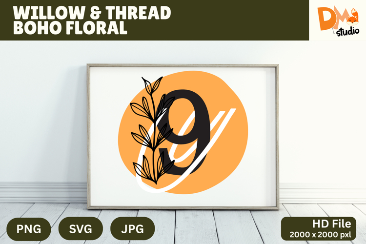 Floral Monogram Letter Svg Image 24