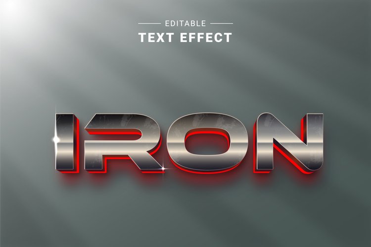 Editable Text Effect for Illustrator. Vector Graphic styles example image 1
