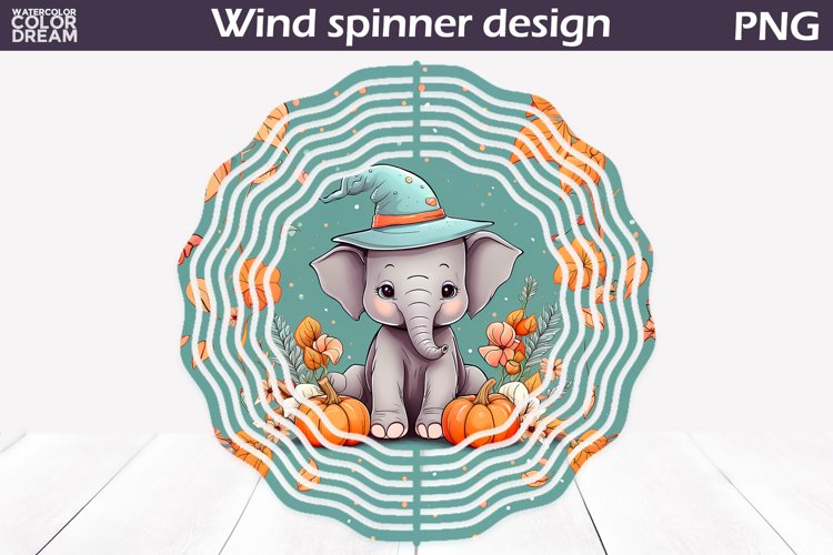 Elephant Pumpkin Wind Spinner| Kids Fall Wind Spinner example image 1