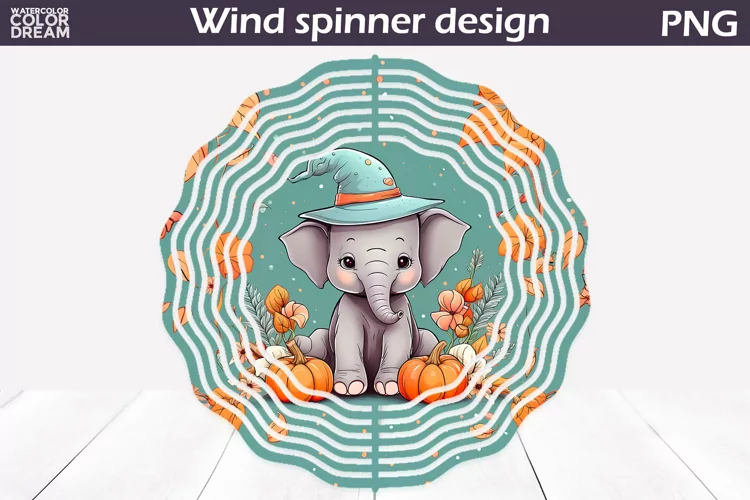 Elephant Pumpkin Wind Spinner| Kids Fall Wind Spinner