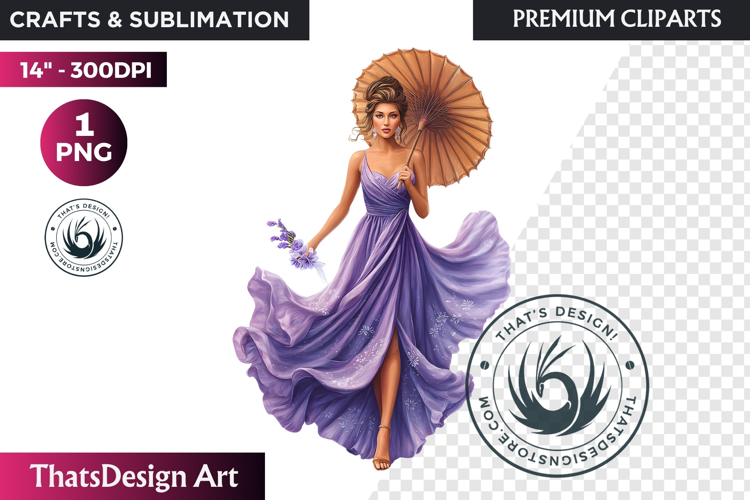 Purple Flower Clipart Image 4