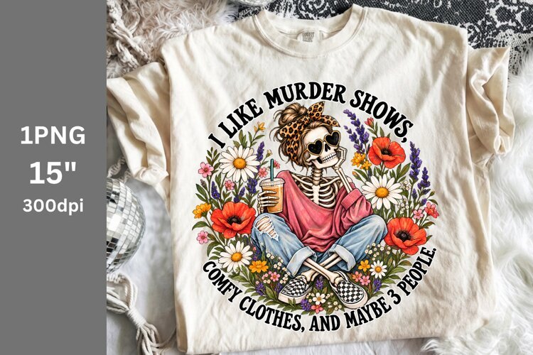 Halloween PNG, I like murder shows PNG example image 1