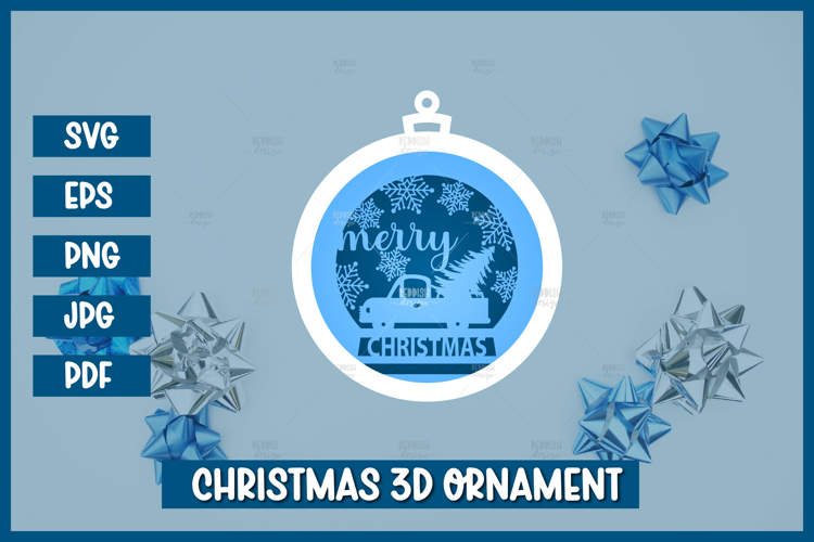 Round Christmas Ornament Svg Image 6