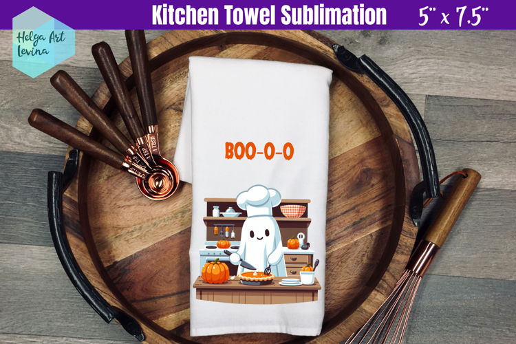 Ghost Kitchen Towel Sublimation
