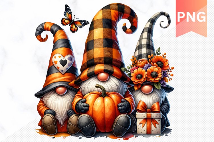 Halloween Gnome Sublimation - Clipart PNG Design