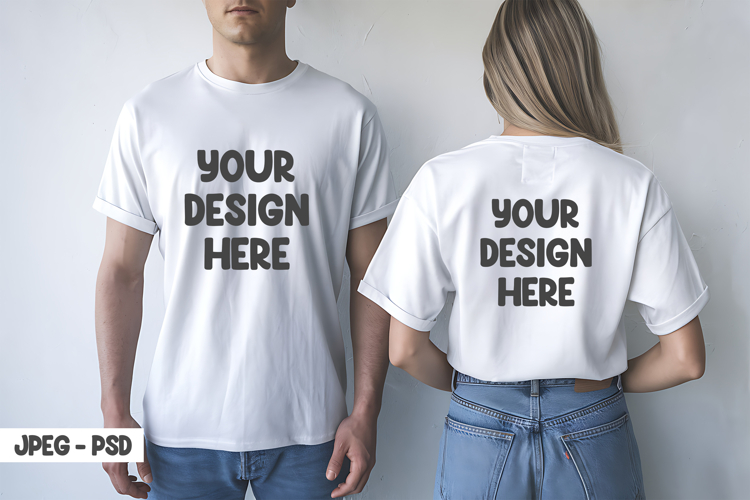 White Tshirt Mockup Image 21