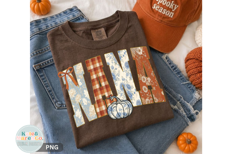 Fall Nana PNG | Thankful Nana PNG | Nana Pumpkin PNG