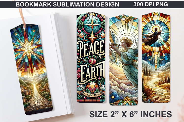 Christmas Bookmarks Sublimation - 4 Bookmark Design