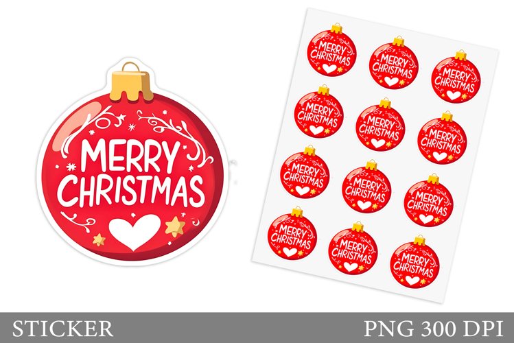 Christmas Ball Ornament Clipart Image 6