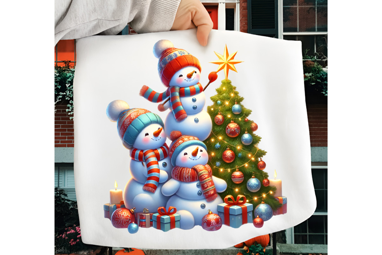 Cute Christmas Snowman PNG, Funny Christmas Snowman PNG