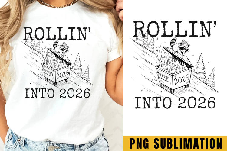 Rollin into 2026, New Years png, 2026 png, New Year Shirt