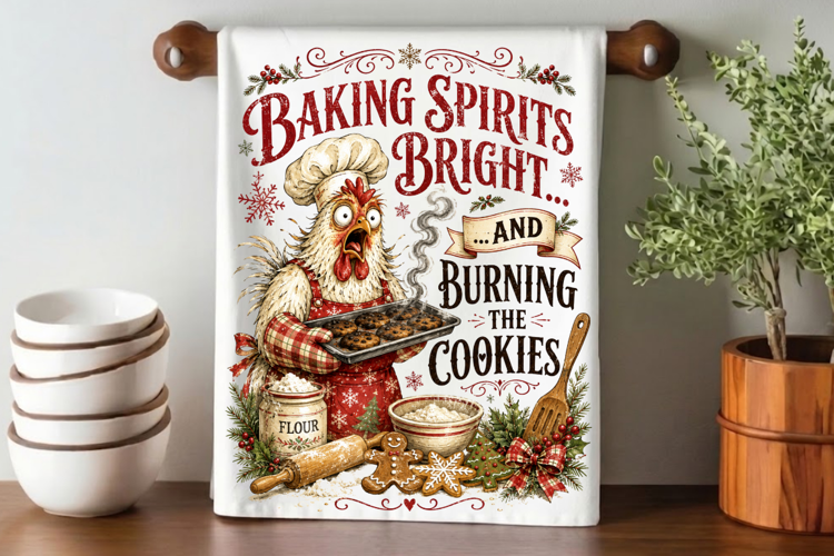 Funny Christmas Towel PNG,kitchen towel,christmas towel png