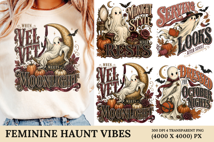 Feminine Haunt Vibes PNG