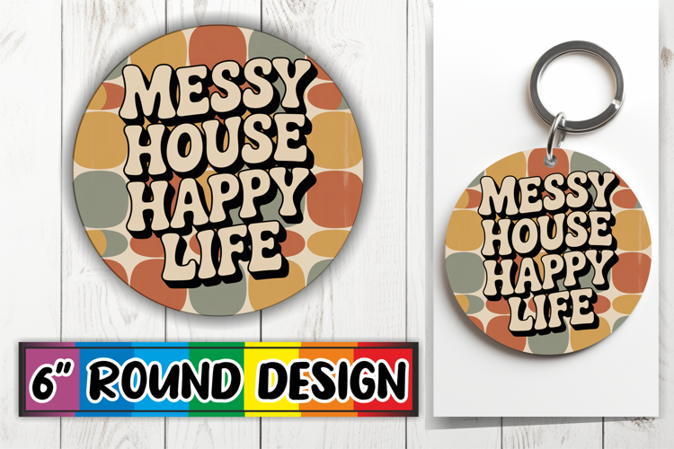 Cozy Keychain Round Design, Sarcastic Quote