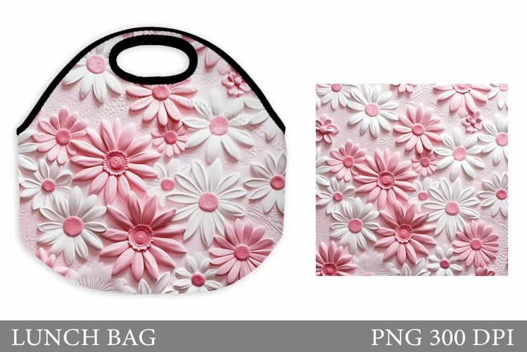 Flowers Leather Lunch Bag. Flowers Lunch Bag Sublimation