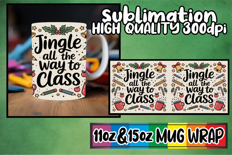 Cozy afternoons 11oz 15oz sublimation wrap, Teacher example image 1