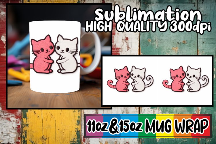 Love in 3D: Embroidered Valentines Mug Wrap