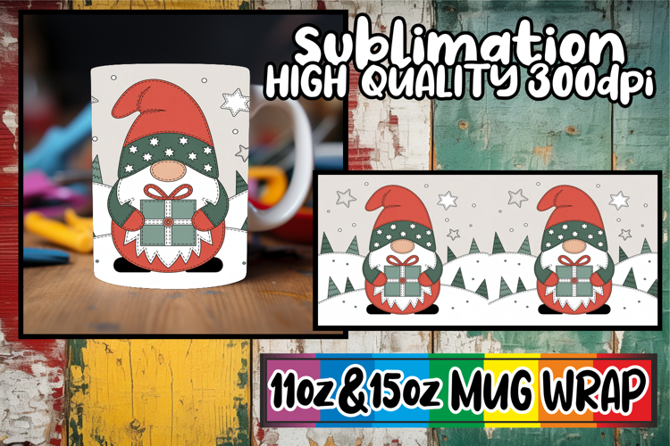Heartwarming days sublimation print wrap, Gnomes