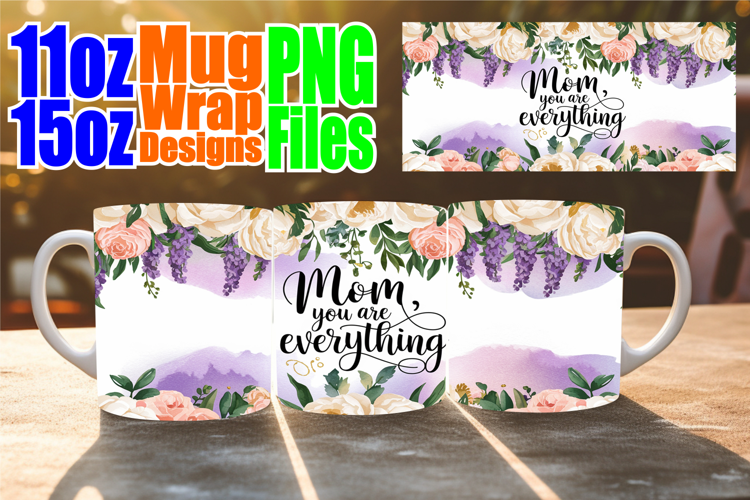 Heartfelt mornings 11oz 15oz sublimation wrap, Mother's Day