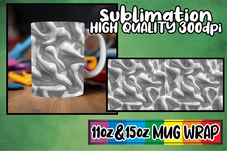 Dynamic Inflated Wrap: Abstract Mug Art example image 1