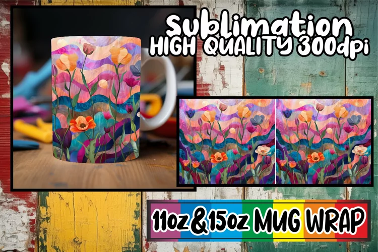 Spring Blossom Abstract Mug Sublimation