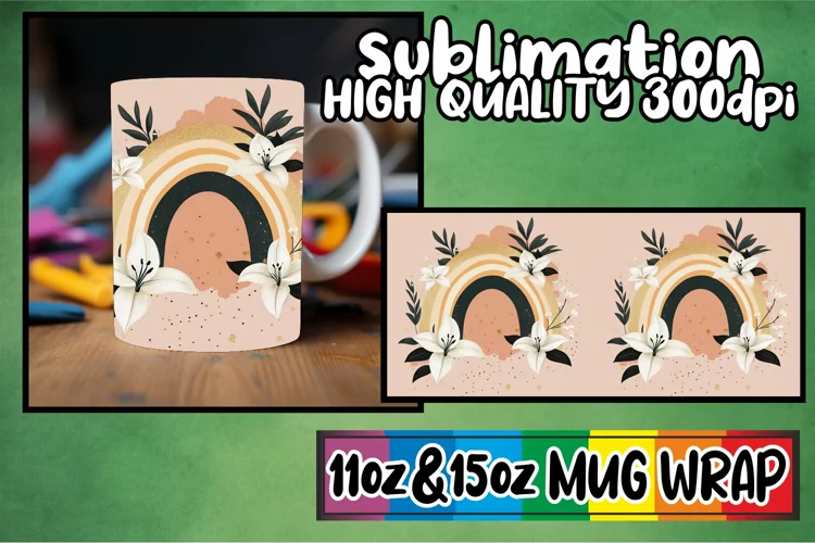 Blissful moments 11oz 15oz sublimation wrap, Flower