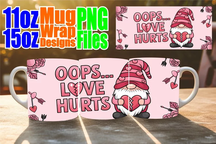 Heartfelt mornings 11oz 15oz sublimation wrap, Valentines