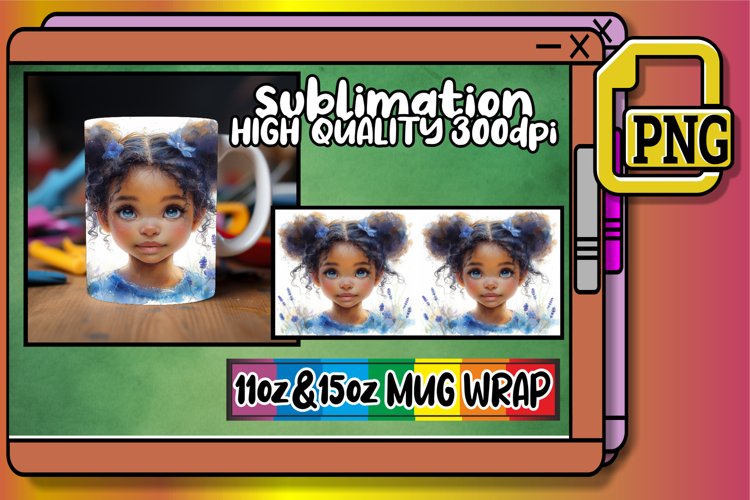 Vibrant Woman Portrait Mug Sublimation Options