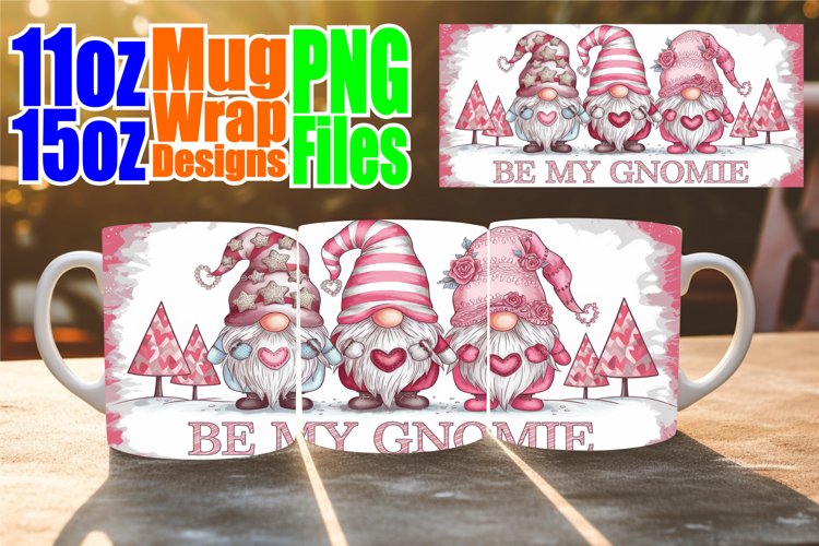 Tranquil vibes 11oz 15oz mug wrap, Love Gnome example image 1