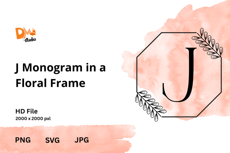 Monogram in a Floral Frame
