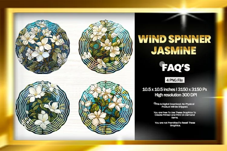 Jasmine Wind Spinner Sublimation - 04 Variations