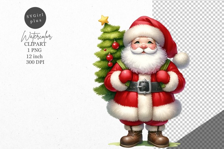 Christmas clipart, Santa clipart, Winter clipart example image 1